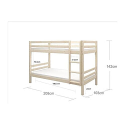 Acheter THUKA ANDO Lit superposé séparable 2x90x200 pin massif naturel