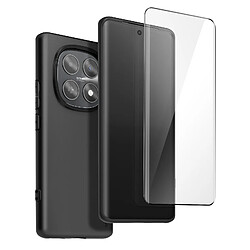 Xfm Coque Soft Touch pour Redmi Note 15 5G / 4G avec Verre Trempé Bord à Bord Noir