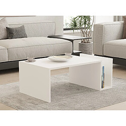 Hanah Home Table basse en bois Memo - 86 x 50 x 32 cm - Blanc