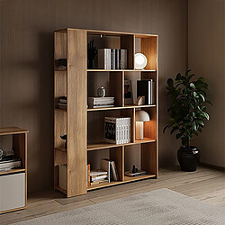 Pegane Bibliothèque Étagère décorative coloris Beige/chêne Mauvella