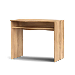 Pegane Bureau Table d'étude avec étagère coloris chêne Mauvella
