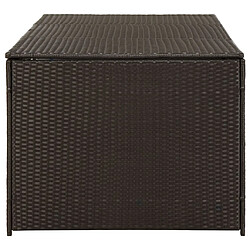 Avis Helloshop26 Coffre boîte meuble de jardin rangement résine tressée 180 x 90 x 75 cm marron 02_0013120