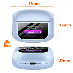 Acheter Hoco Hoko Écouteurs sans Fil Bluetooth 5.4 ANC / ENC Étui de Charge avec Écran LED Tactile Bleu