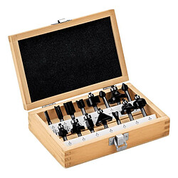 Metabo 635260000 Jeu de fraises 15 pièces pour défonceuse 6 mm