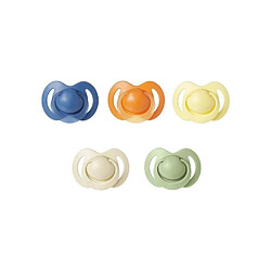Nuby Lot de 5 tétines orthodontiques silicone 18-36 mois multicolore