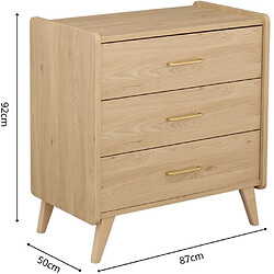 Sauthon commode à langer Arty - 3 tiroirs pas cher