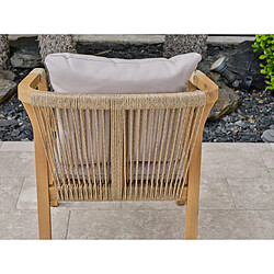DCB Garden Lot de 2 Fauteuils de Jardin Serena 75cm Naturel pas cher