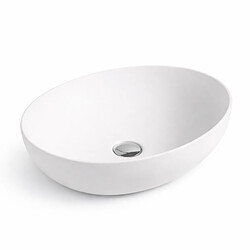 OTITEC Vasque à poser arrondie – 52 x 39 cm – Blanc mat – ELORA