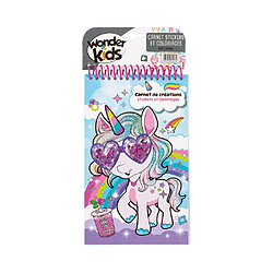 A2600037 Carnet d'activités Licorne spirale 100+ autocollants
