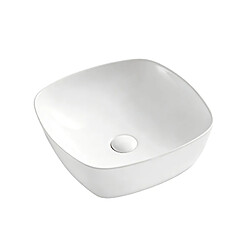 OTITEC Vasque à poser carrée – 41 cm – Blanc – SOPHIE