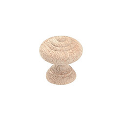Cadap 7030 1S Bouton meuble hêtre brut 29x32mm