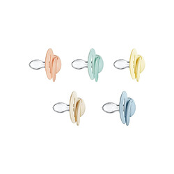 Avis Nuby Pack 5 Sucettes orthodontiques silicone 6-18 mois 89319