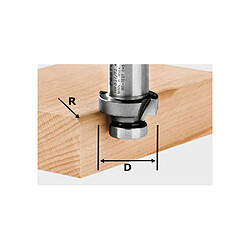 Festool R4 Fraise moulure quart-de-rond HW carbure tige cylindrique