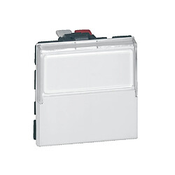 Legrand 077043 Poussoir inverseur Mosaic 2 modules blanc porte-étiquette