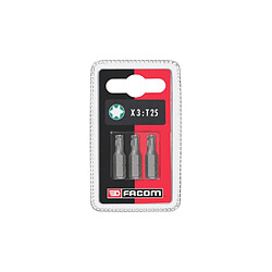 Facom EX125.J3 Embouts Torx T25 1/4" 25 mm 3 pièces
