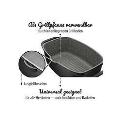 Gsw Gourmet Granit Cocotte Induction 6 L Couvercle AROMA pas cher