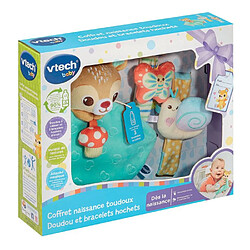 VTech Newborn Toudoux Set Doudou et 2 Hochets Bracelets Multicolore