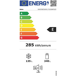 Acheter Beko B1RCNE534DG Réfrigérateur congélateur combiné 475L Manhattan Grey