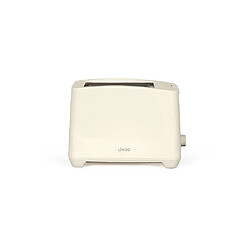 Livoo DOD162C Grille-pain 2 fentes 750W thermostat 7 niveaux blanc cassé