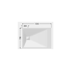 Avis Akw ONYX Receveur de douche 700x1000 mm avec vidage 12833WH