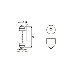 Bosch Longlife Daytime C5W lampe festoon 12V 5W SV8,5-8 pack 2
