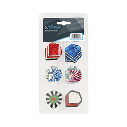 Outplay A2600257 Ailettes fléchettes 18 pcs kite/pear standard