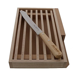 Jean Dubost Planche à pain 33 x 21 cm hêtre avec couteau intégré
