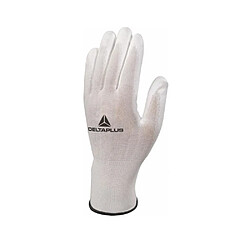 Delta Plus VE70210 Gant tricoté enduit blanc T10 13 gauge paume PU