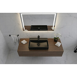 OTITEC Vasque à poser rectangulaire – 60,5 x 41,5 cm – Noir mat – ZAYRA