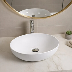 OTITEC Vasque à poser arrondie – 52 x 39 cm – Blanc mat – ELORA