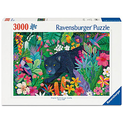 Ravensburg 12001748 Puzzle 3000 pièces Panthère noire Jungle 121x80 cm