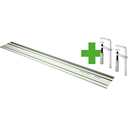 Festool FS 1400 Rail de guidage 1400 mm + 2 FSZ 120 Serre-joints