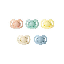 Nuby Pack 5 Sucettes orthodontiques silicone 6-18 mois 89319