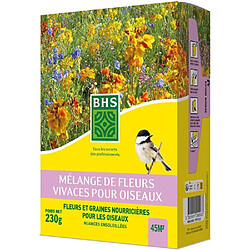 Mélange de fleurs vivaces pour oiseaux - BHS - 230 g - 18 variétés vivaces
