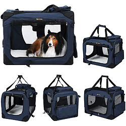 Helloshop26 Sac de transport pour chien pliable 81 x 58 x 58 cm bleu foncé 12_0001244