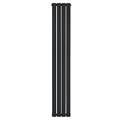 Monstershop Radiateur Plat à 1 Colonne 1800 x 280 mm en Acier Noir Verticale