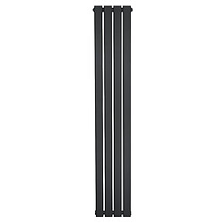 Monstershop Radiateur Plat à 1 Colonne 1600 x 280 mm en Acier Gris Anthracite Verticale