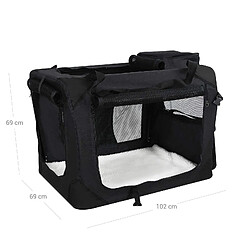 Helloshop26 Sac de transport pour chien animal domestique taille XXL noir 12_0001251
