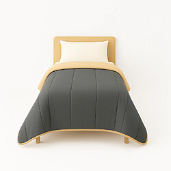 Mortreux Couette Gris Foncé / Sable - Légère - 1 personne - 140x200 - 13241-4