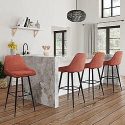 Idmarket LOT X4 TABOURETS THALYA TERRA