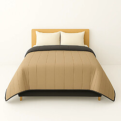 Mortreux Couette Gris foncé/Taupe - Légère - 2 personnes - 220x240 - 13242-3