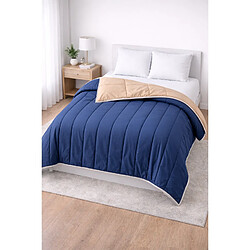 Mortreux Couette Bicolore Bleu / Sable - Légère - 220x240 - 14032-1