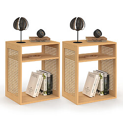 Idmarket Lot de 2 chevets en cannage