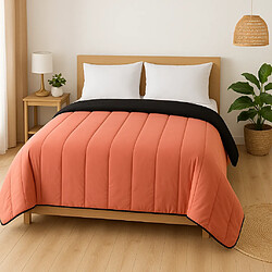 Mortreux Couette Corail/Noir - Légère - 2 personnes - 240x260 - 13243-5