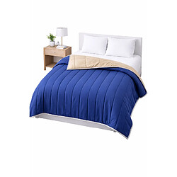 Mortreux Couette Bicolore Bleu foncé / Taupe - Légère - 220x240 - 14032-2
