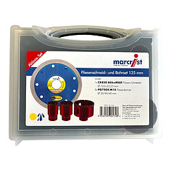 Marcrist 3999.101.234 set de coupe et de perçage 125 mm + 1x disque + 3x foret + Coffret