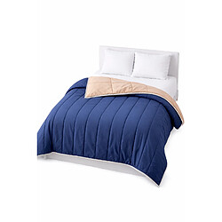 Mortreux Couette Bicolore Bleu / Sable - Légère - 220x240 - 14032-1