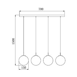 Avis BRAYTRON Suspension décorative 4xG9 10W - Design métal Ambre