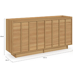 Idmarket Buffet 3 portes ROSIE pas cher