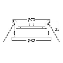 Avis BRAYTRON Support de spot encastrable GU10 rond noir